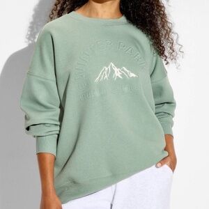 Women's Oversized Pullover Sweatshirt - Wild Fable™ Sage Green Mountain